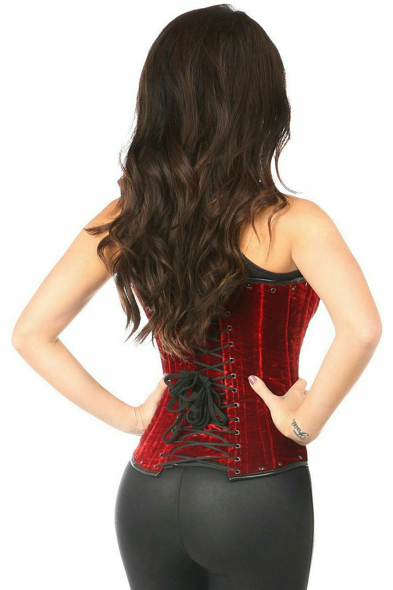 Green Velvet Underbust Corset