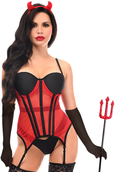 Lavish 4 PC Sexy Devilish Diva Lingerie Costume