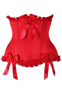 Top Drawer Red Steel Boned Burlesque Underbust Corset Waist Cincher