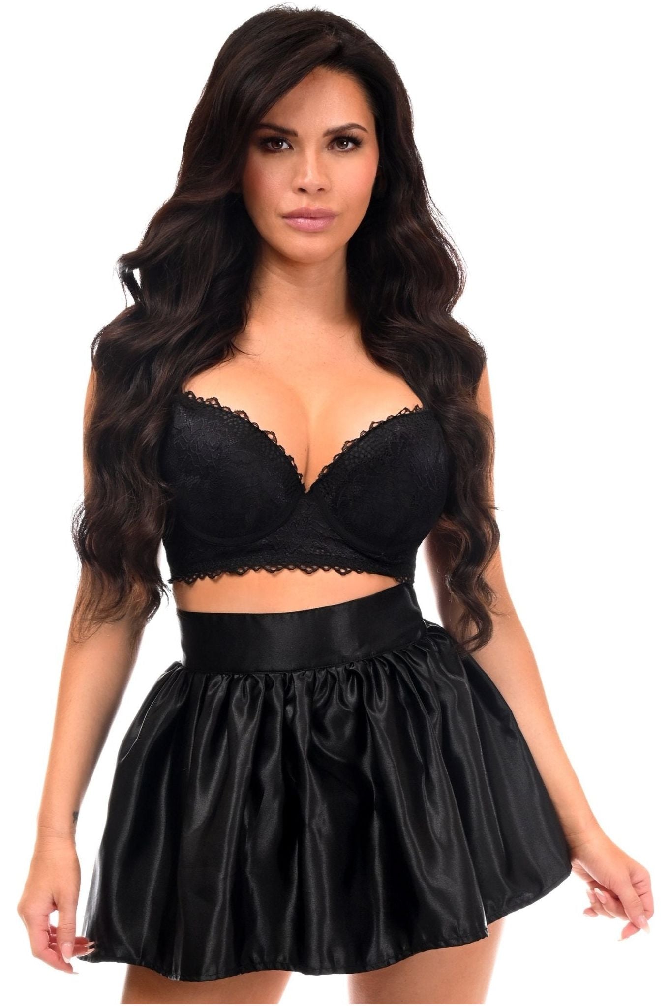 Black Satin Skirt - Daisy Corsets