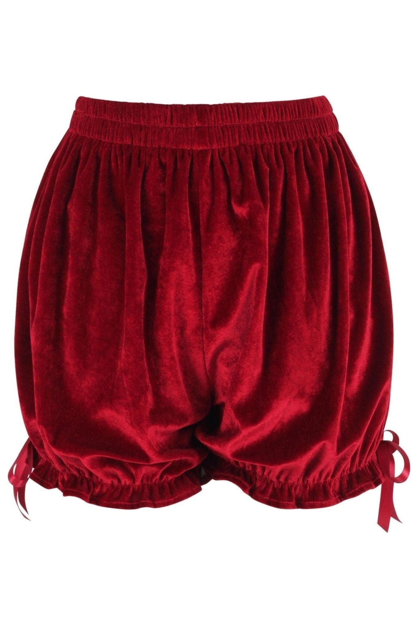 Dark Red Velvet Bloomers - Daisy Corsets