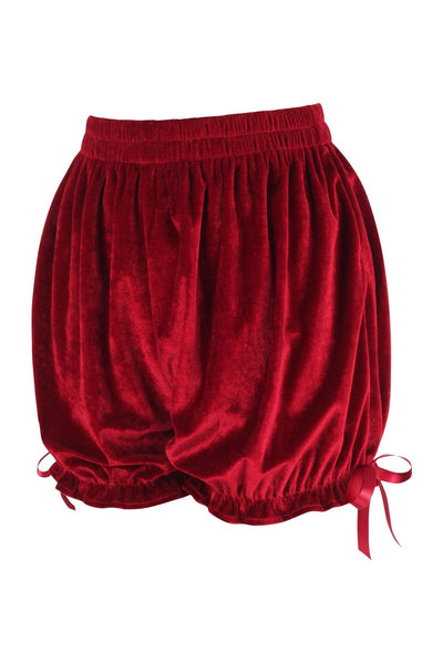 Dark Red Velvet Bloomers - Daisy Corsets