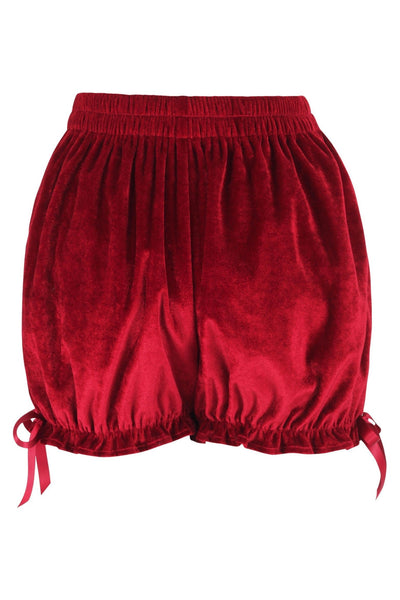 Dark Red Velvet Bloomers - Daisy Corsets
