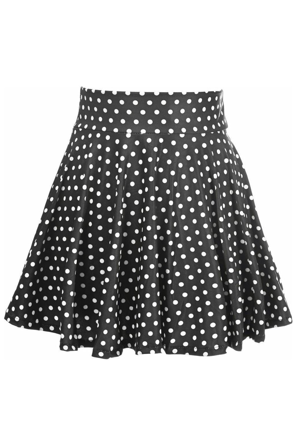 Daisy Corsets Polka Dot Stretch Lycra Skirt