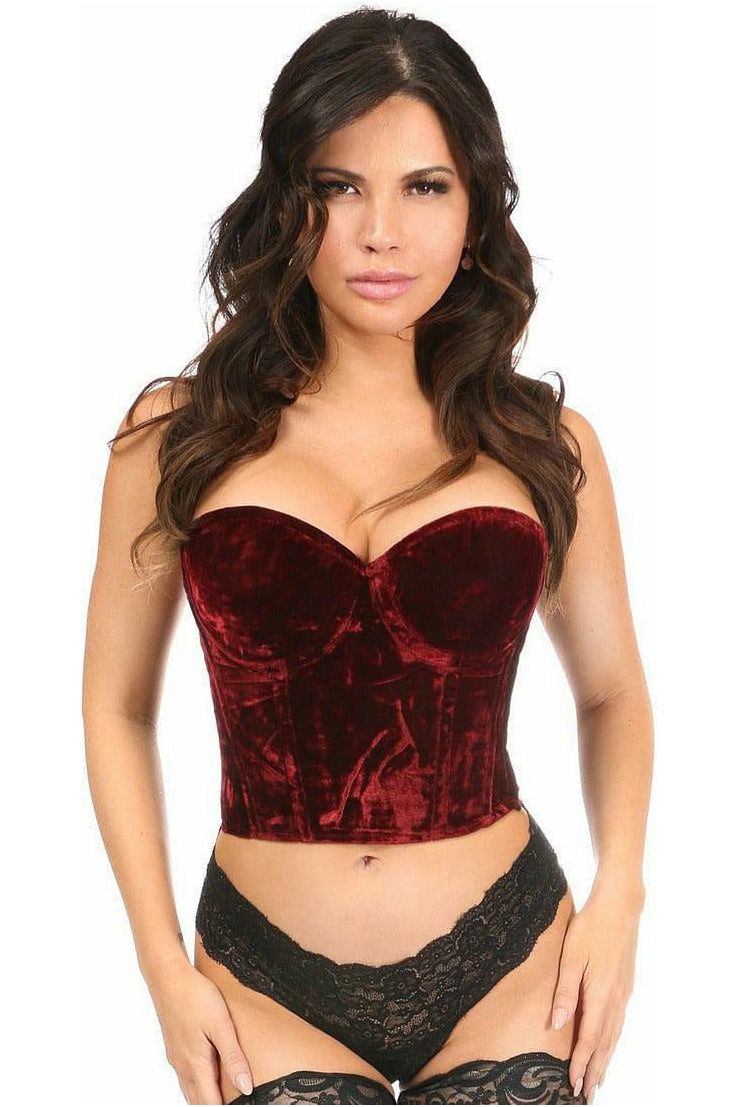 Red Bustier Top with Black Lace, XS/S – THE VAULT COLLECTIVE