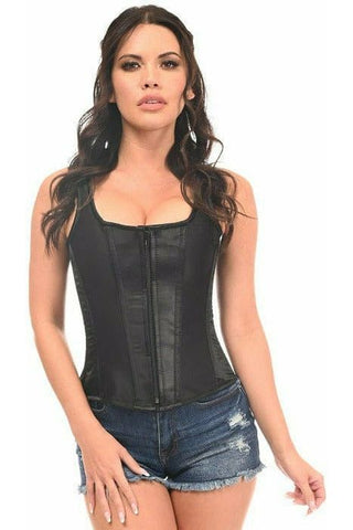 DaisyCorsets Women's Top Drawer Underbust Faux Leather Corset with Buckles  : : Clothing, Shoes & Accessories