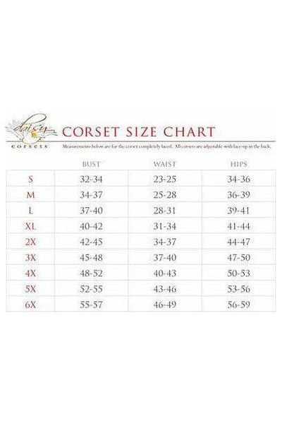 Lavish Black Denim Corset Belt Cincher - Daisy Corsets
