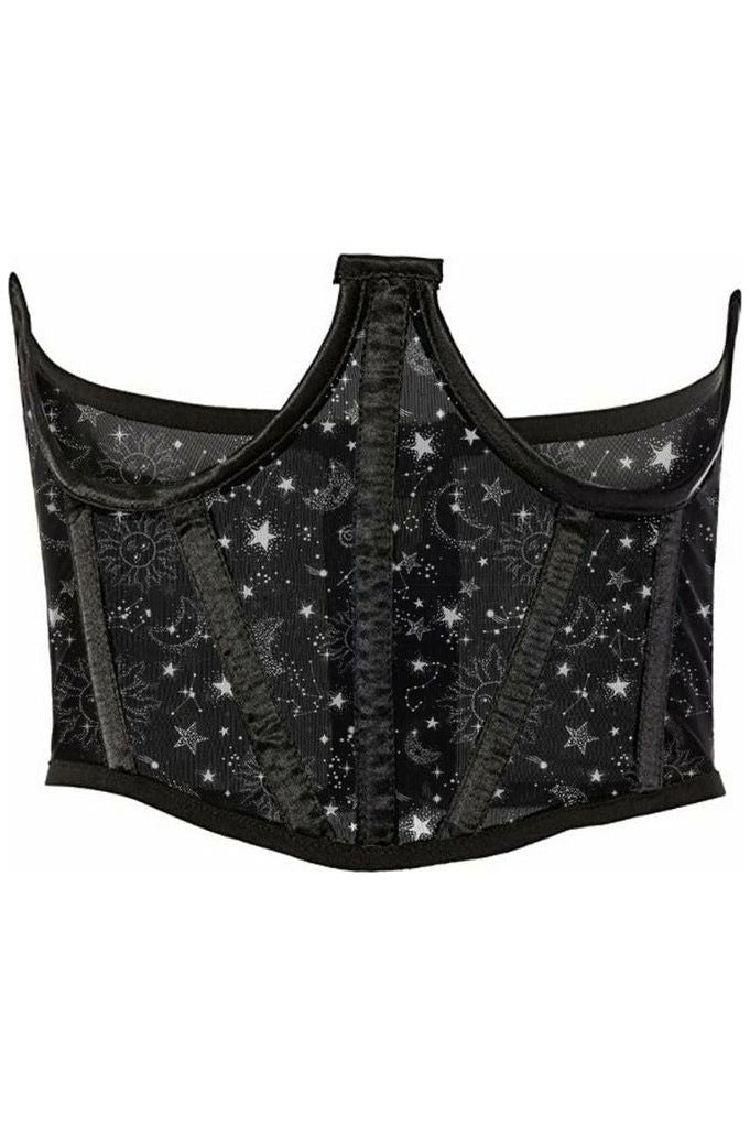 Lavish Celestial Mesh Open Cup Waist Cincher - Daisy Corsets