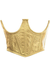 Lavish Gold Brocade Open Cup Waist Cincher - Daisy Corsets