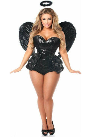 Top Drawer 4 PC Midnight Angel Corset Costume - Daisy Corsets
