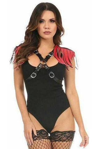 Vegan Leather Body Harness w/Fringe - Daisy Corsets